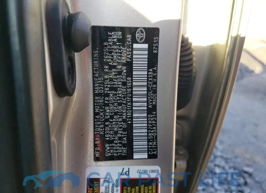 4T1BD1FK1FU161658# 12
