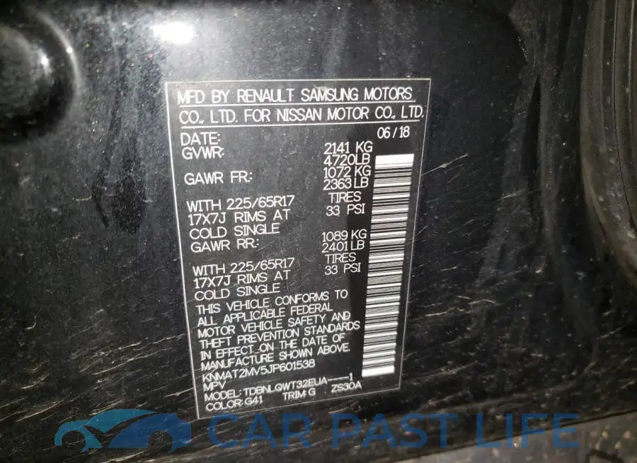 KNMAT2MV5JP601538# 12