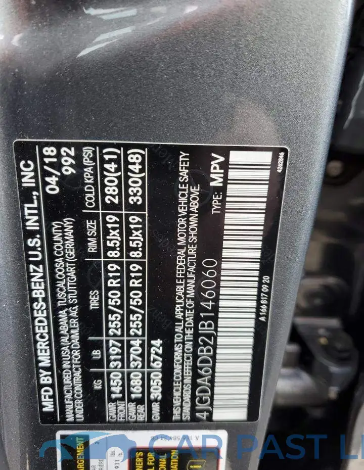 4JGDA6DB2JB146060# 14