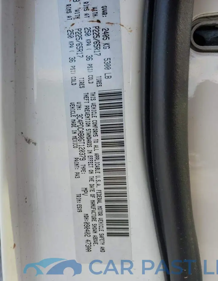 3C4PDCAB0GT120379# 13