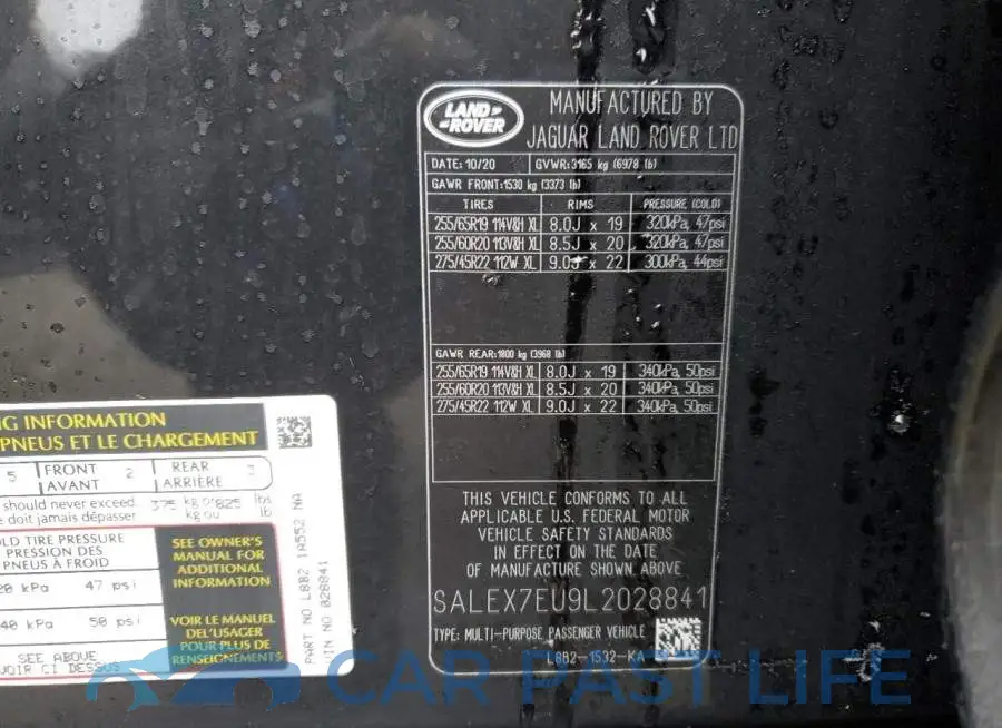 SALEX7EU9L2028841# 14