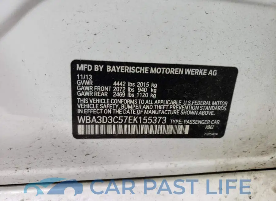 WBA3D3C57EK155373# 12