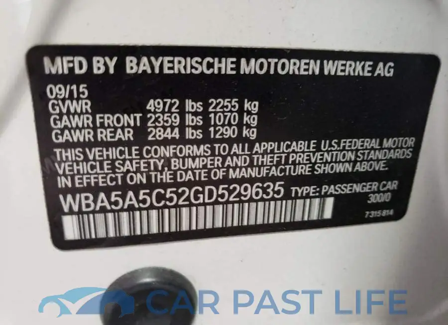 WBA5A5C52GD529635# 13