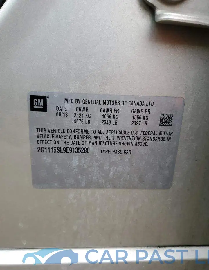 2G1115SL9E9135280# 12
