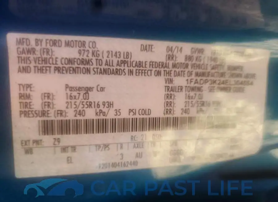 1FADP3K24EL304554# 10