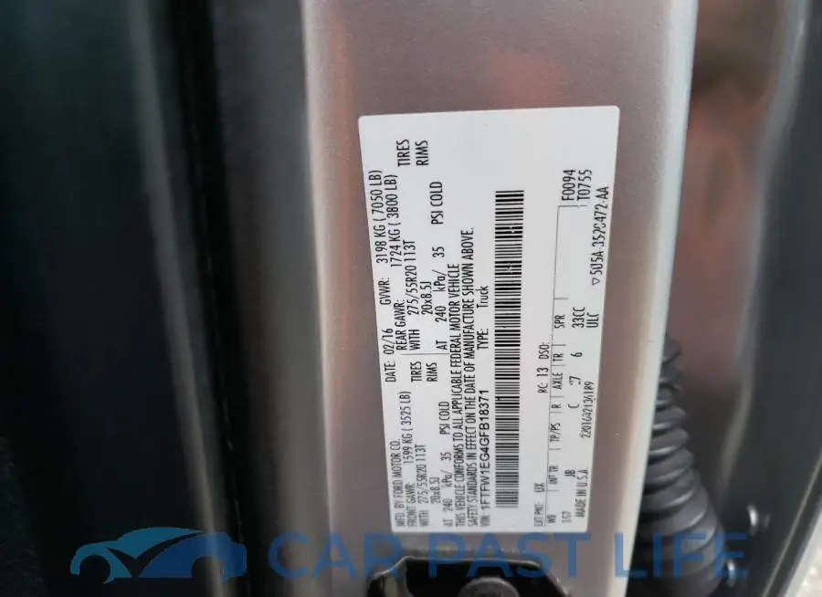 1FTFW1EG4GFB18371# 12