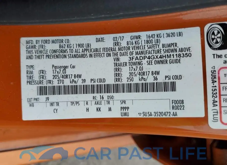 3FADP4GX4HM118350# 13