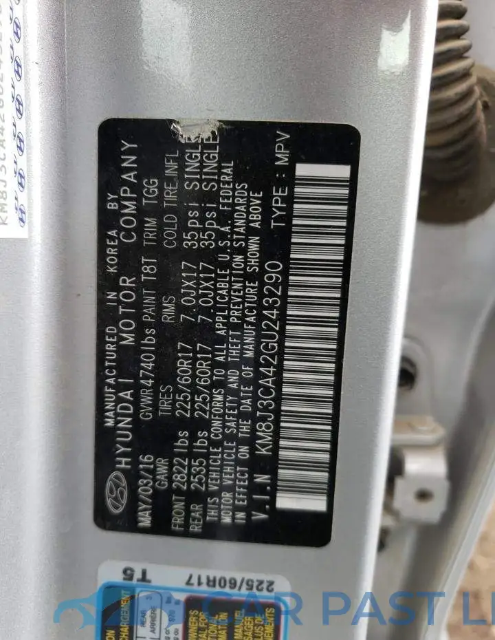 KM8J3CA42GU243290# 13