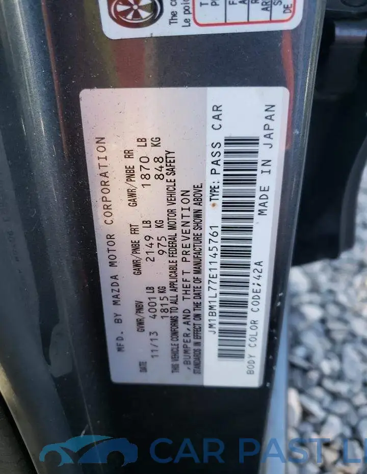 JM1BM1L77E1145761# 10