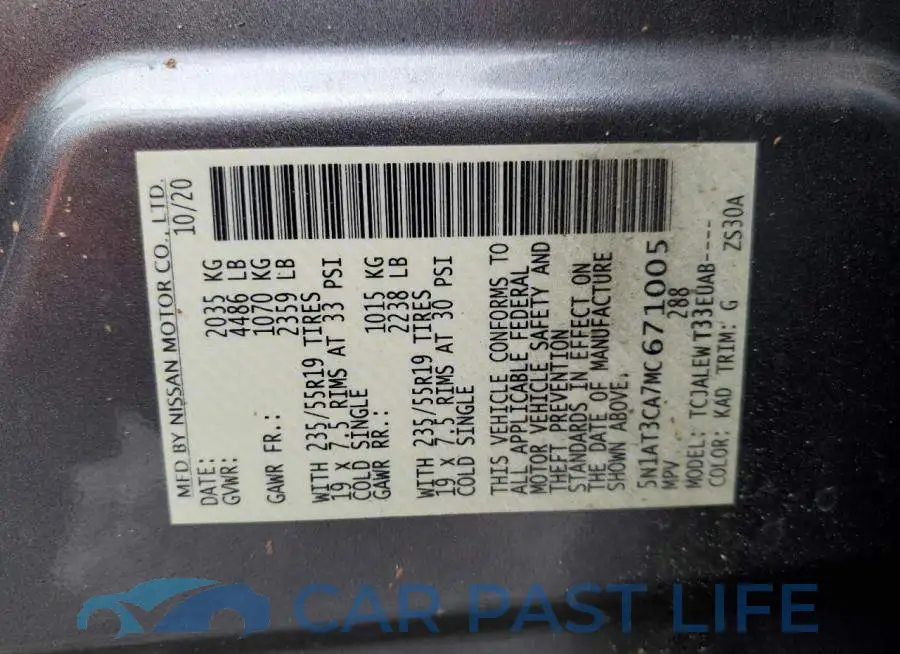 5N1AT3CA7MC671005# 13