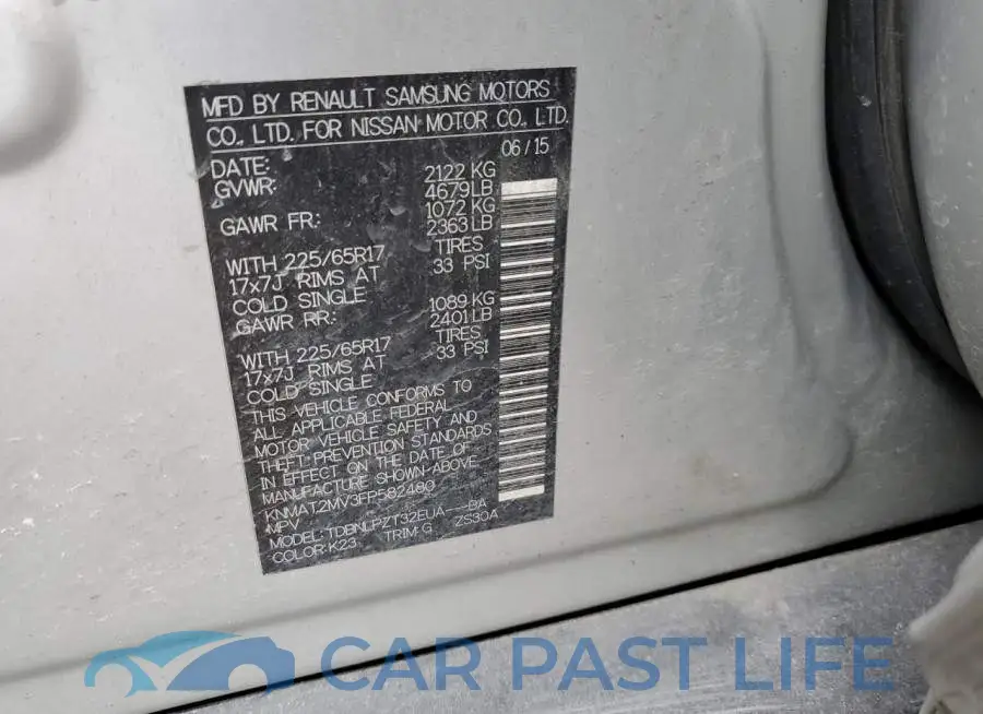KNMAT2MV3FP582480# 12