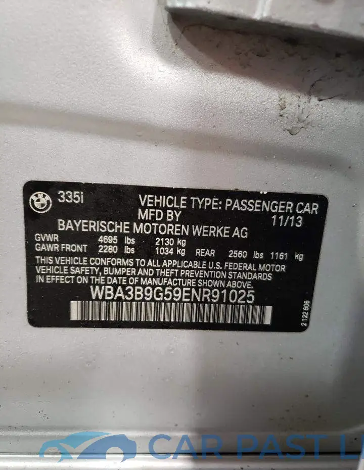 WBA3B9G59ENR91025# 12