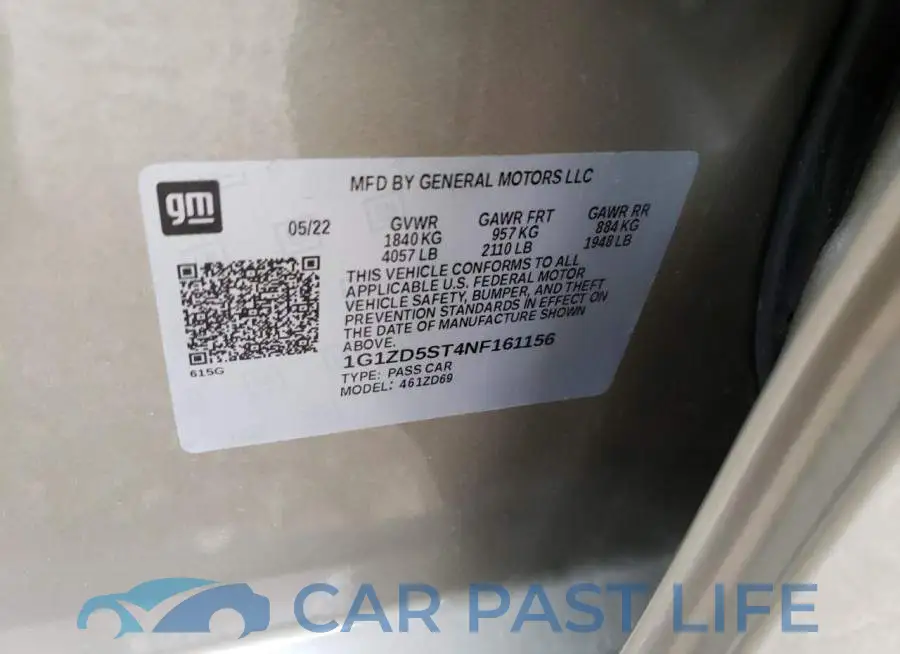 1G1ZD5ST4NF161156# 12