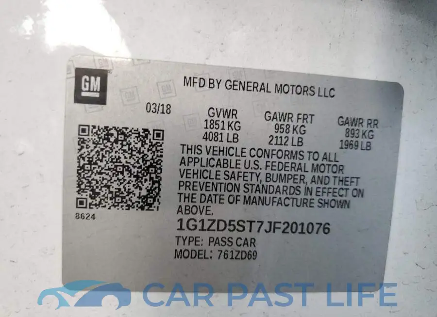 1G1ZD5ST7JF201076# 10