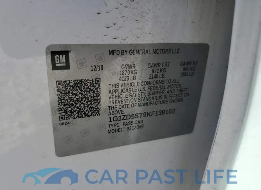 1G1ZD5ST9KF139102# 12