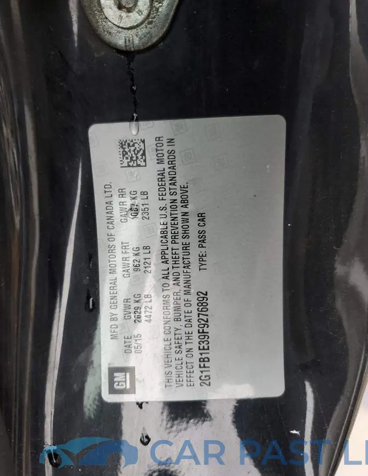2G1FB1E39F9276892# 12