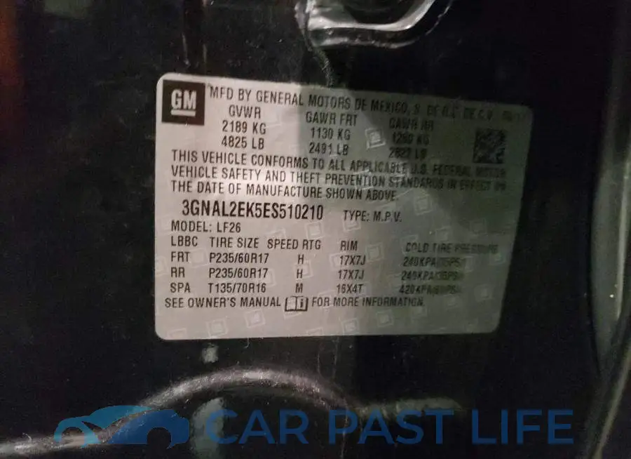 3GNAL2EK5ES510210# 13