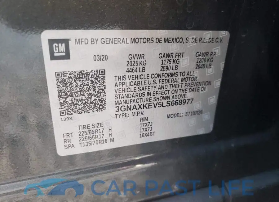 3GNAXKEV5LS668977# 12