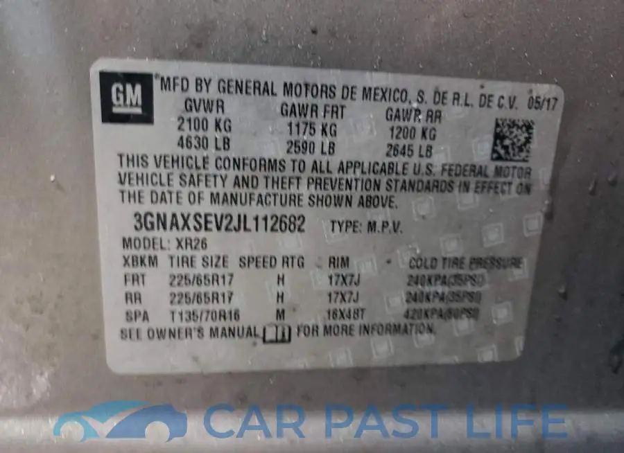 3GNAXSEV2JL112682# 13
