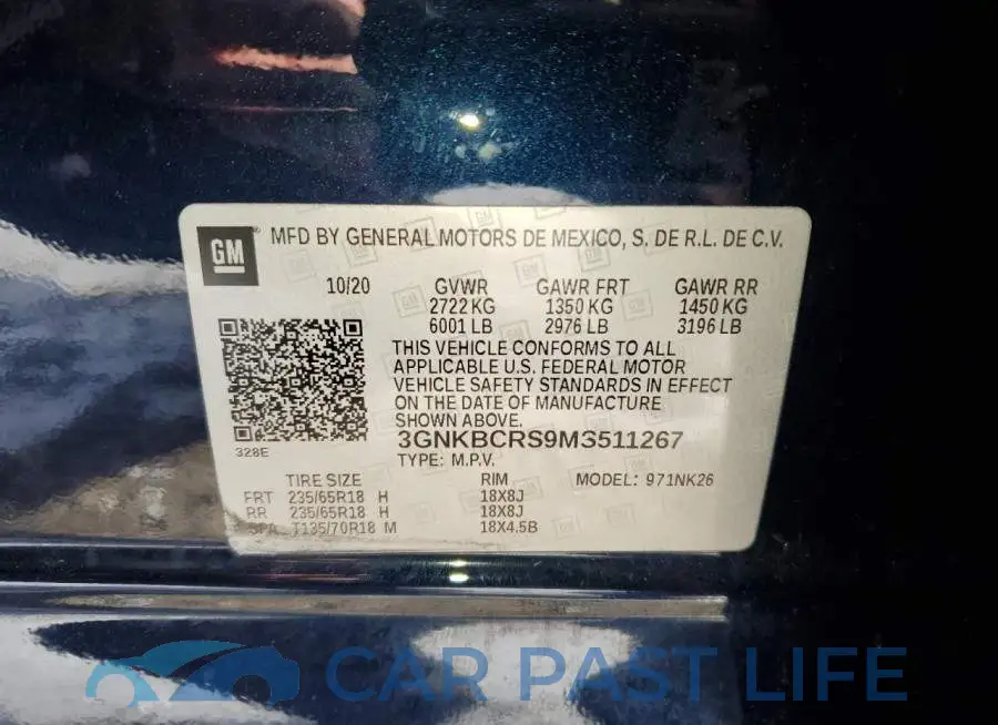 3GNKBCRS9MS511267# 13