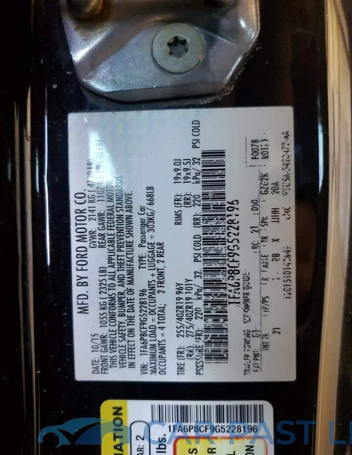 1FA6P8CF9G5228196# 12
