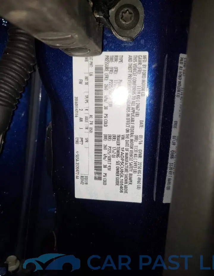 1FADP5CU8GL105408# 12