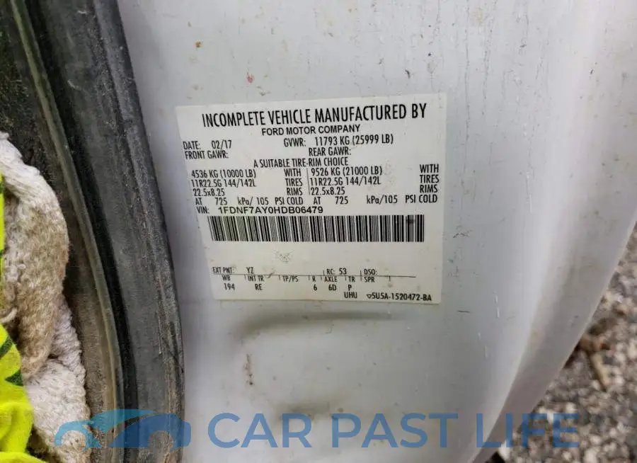 1FDNF7AY0HDB06479# 12