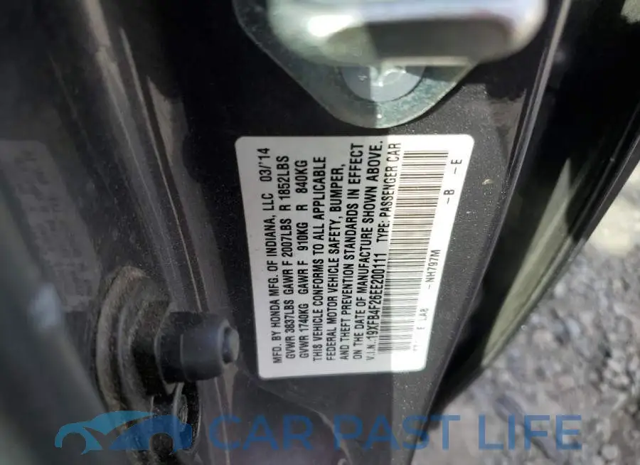 19XFB4F26EE200111# 12