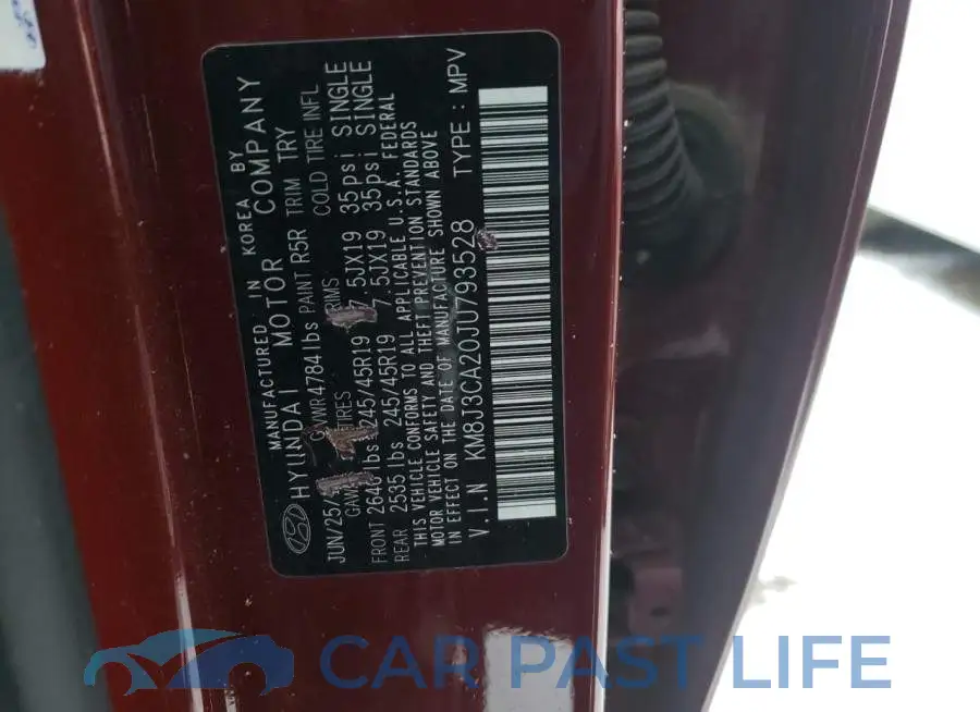KM8J3CA20JU793528# 12