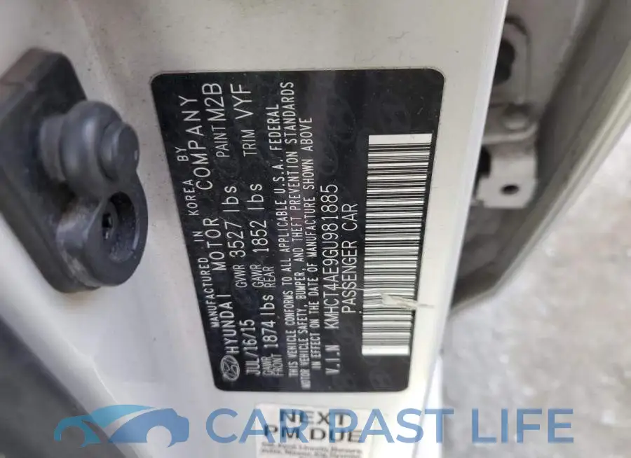 KMHCT4AE9GU981885# 12