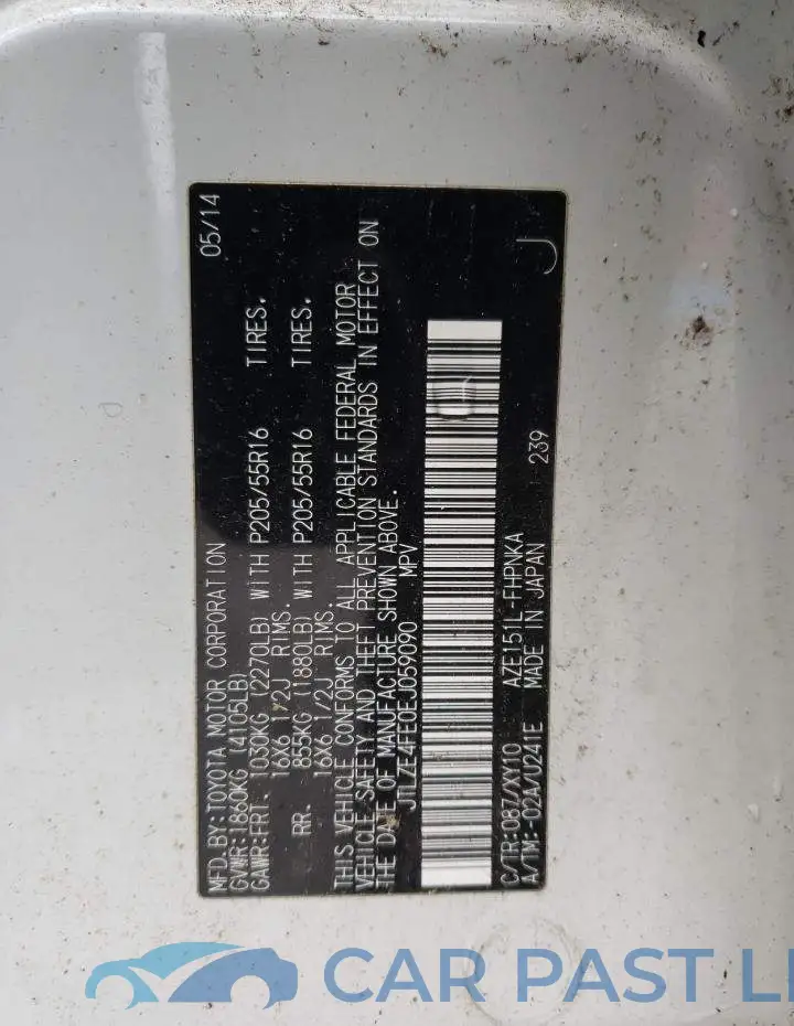 JTLZE4FE0EJ059090# 13
