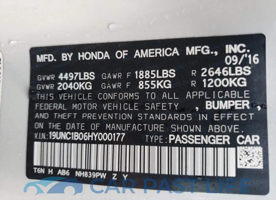 19UNC1B06HY000177# 12