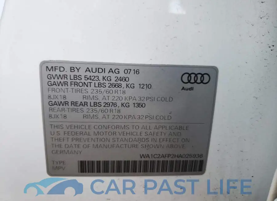WA1C2AFP2HA025936# 13