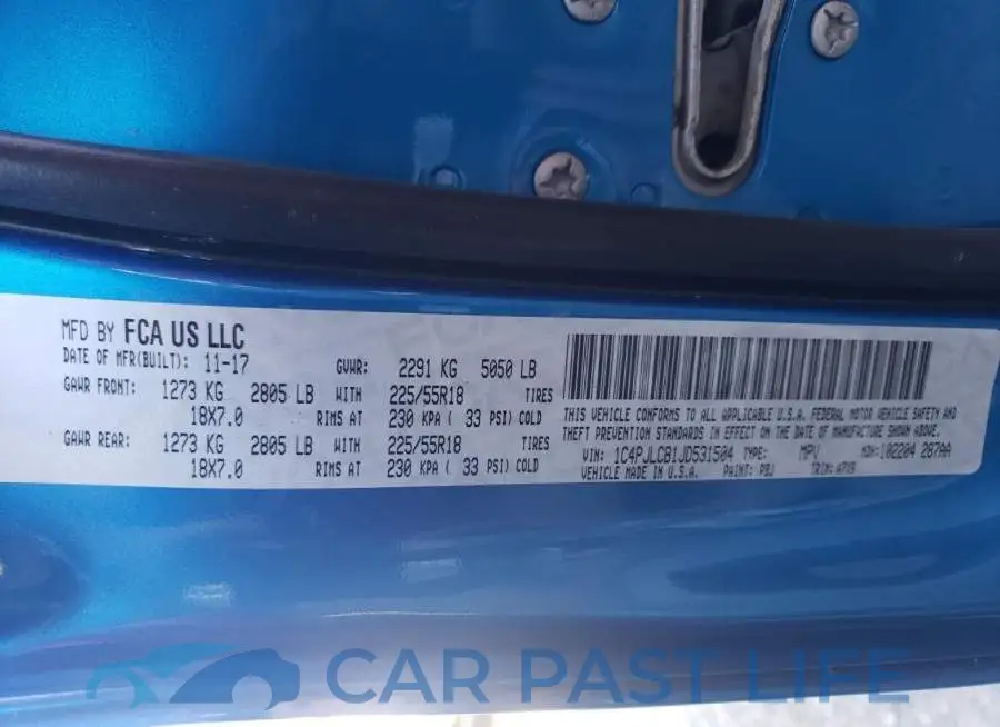 1C4PJLCB1JD531504# 12