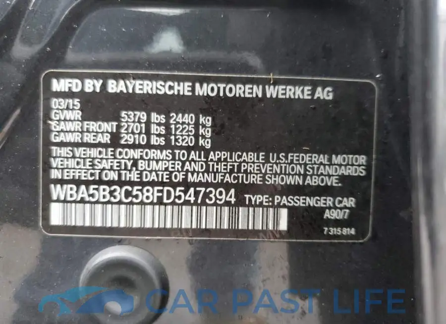 WBA5B3C58FD547394# 12