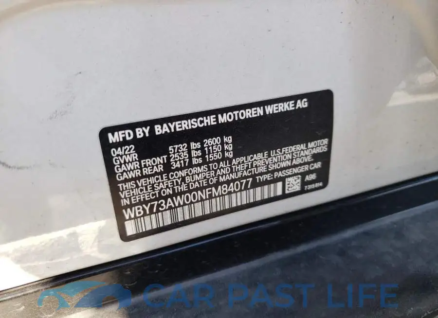 WBY73AW00NFM84077# 10