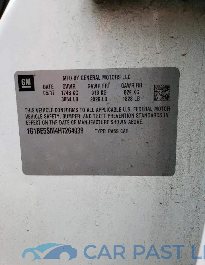 1G1BE5SM4H7264938# 13
