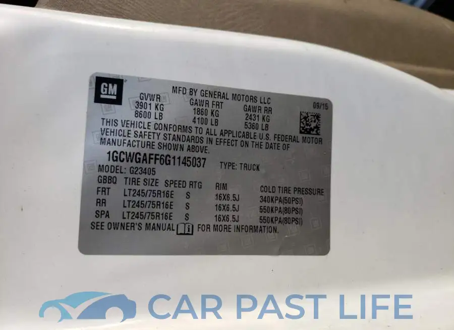 1GCWGAFF6G1145037# 13