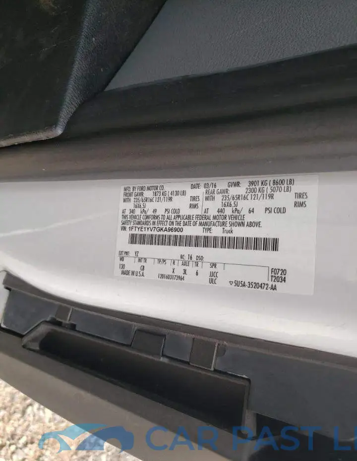 1FTYE1YV7GKA96900# 14