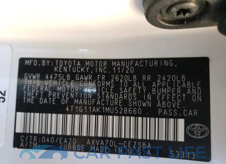 4T1G11AK1MU528660# 12