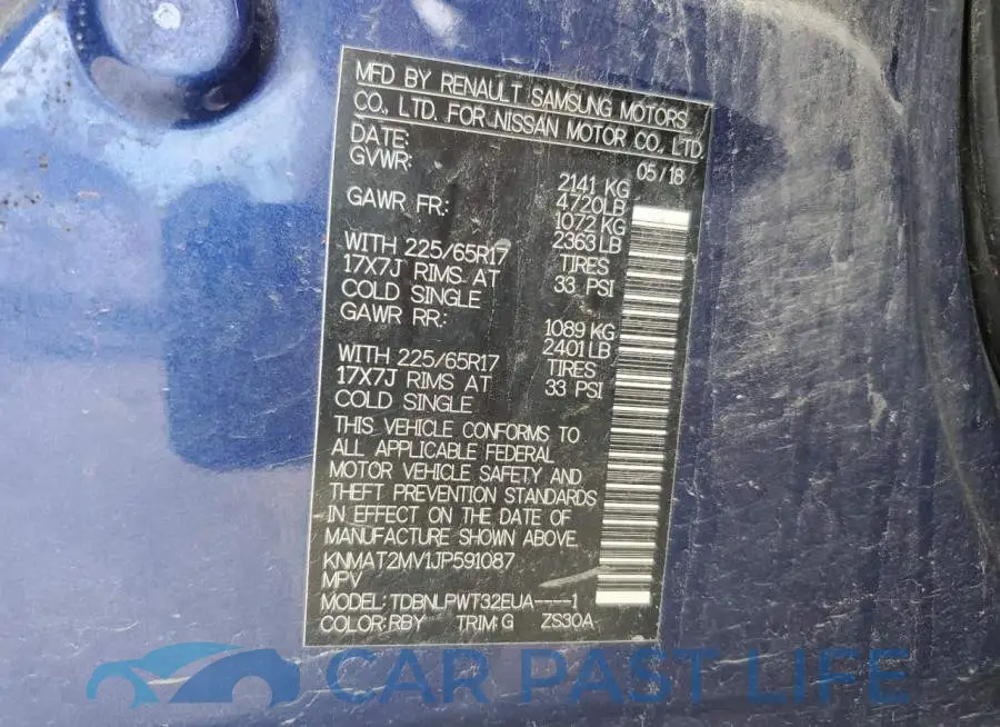 KNMAT2MV1JP591087# 10