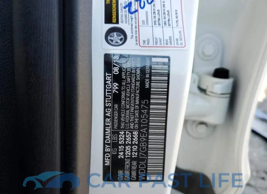 WDDLJ7GB9EA105475# 13
