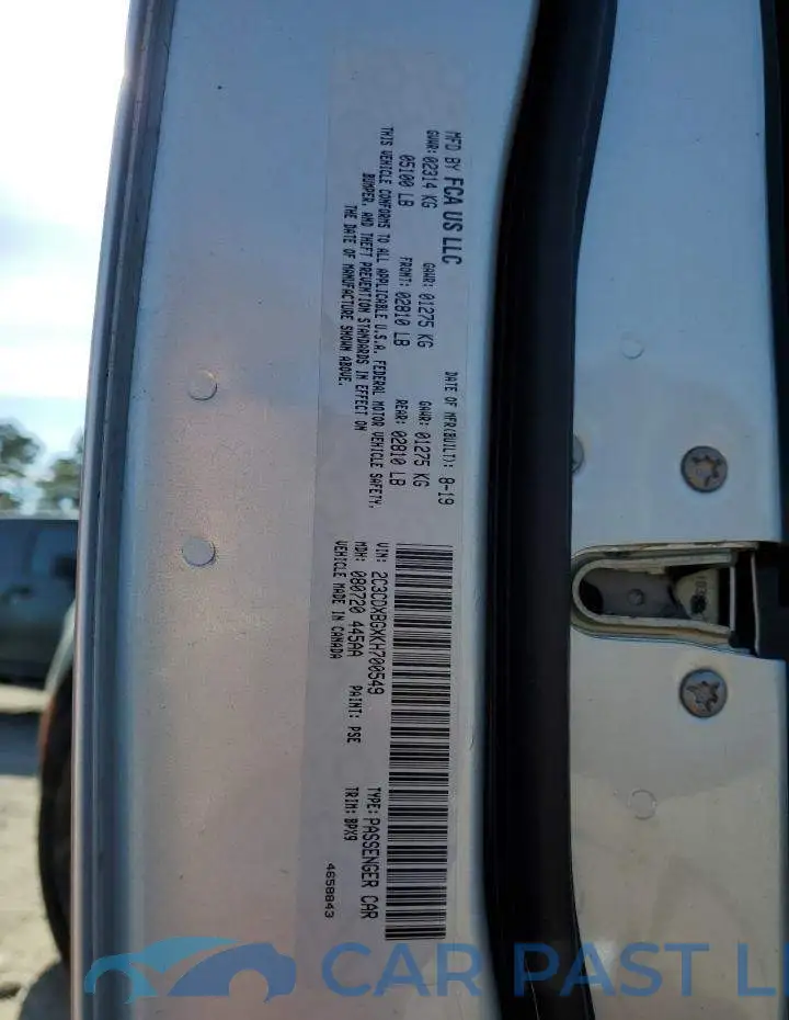 2C3CDXBGXKH700549# 12