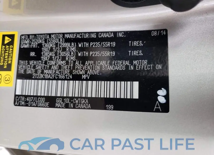 2T2ZK1BA2FC166124# 14