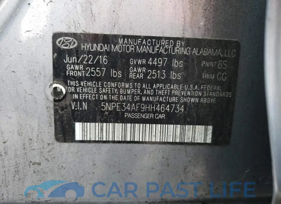 5NPE34AF9HH464734# 12