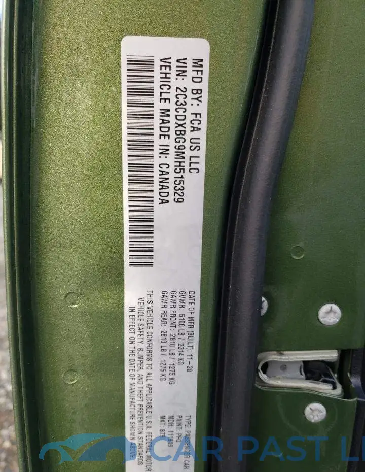 2C3CDXBG9MH515329# 12
