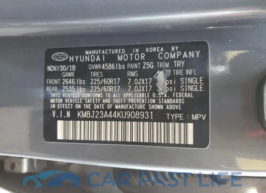 KM8J23A44KU908931# 12