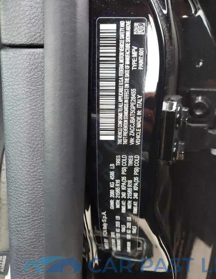 ZACCJBAT5GPE28455# 12