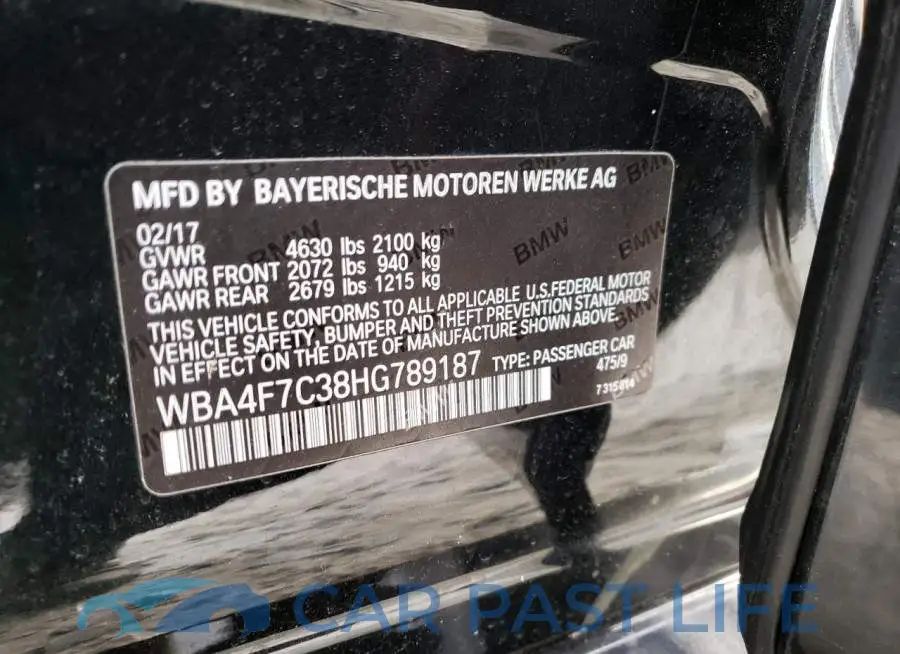 WBA4F7C38HG789187# 12