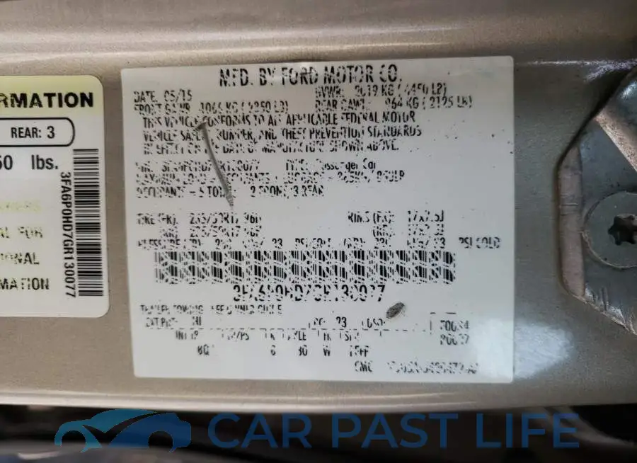 3FA6P0HD7GR130077# 12